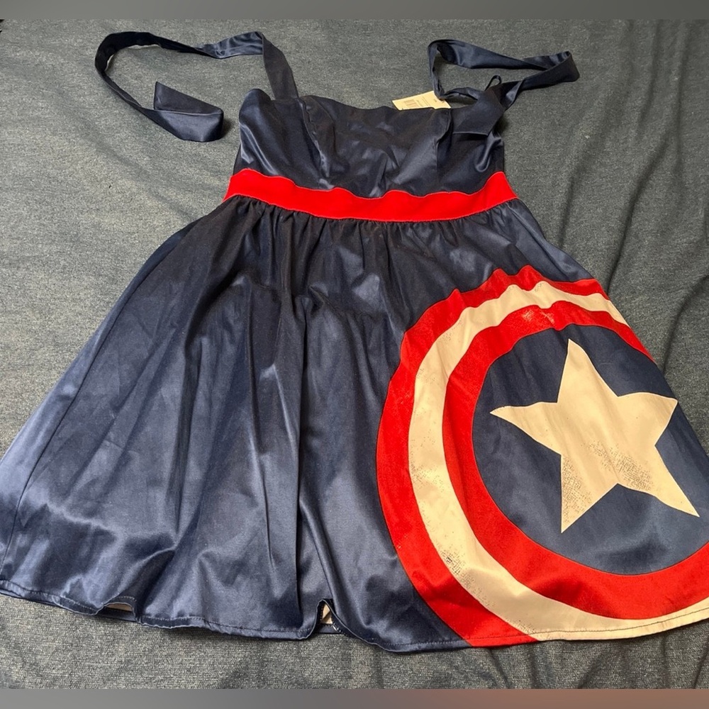 Her Universe Hot Topic Limited Edition Marvel Captain America Halter Dress - Picture 3 of 6